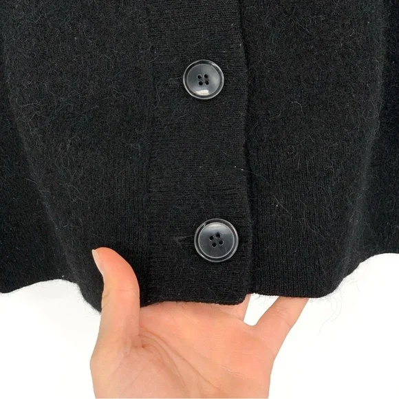 & OTHER STORIES Alpaca Wool Blend Cardigan Black XS - Picture 3 of 8